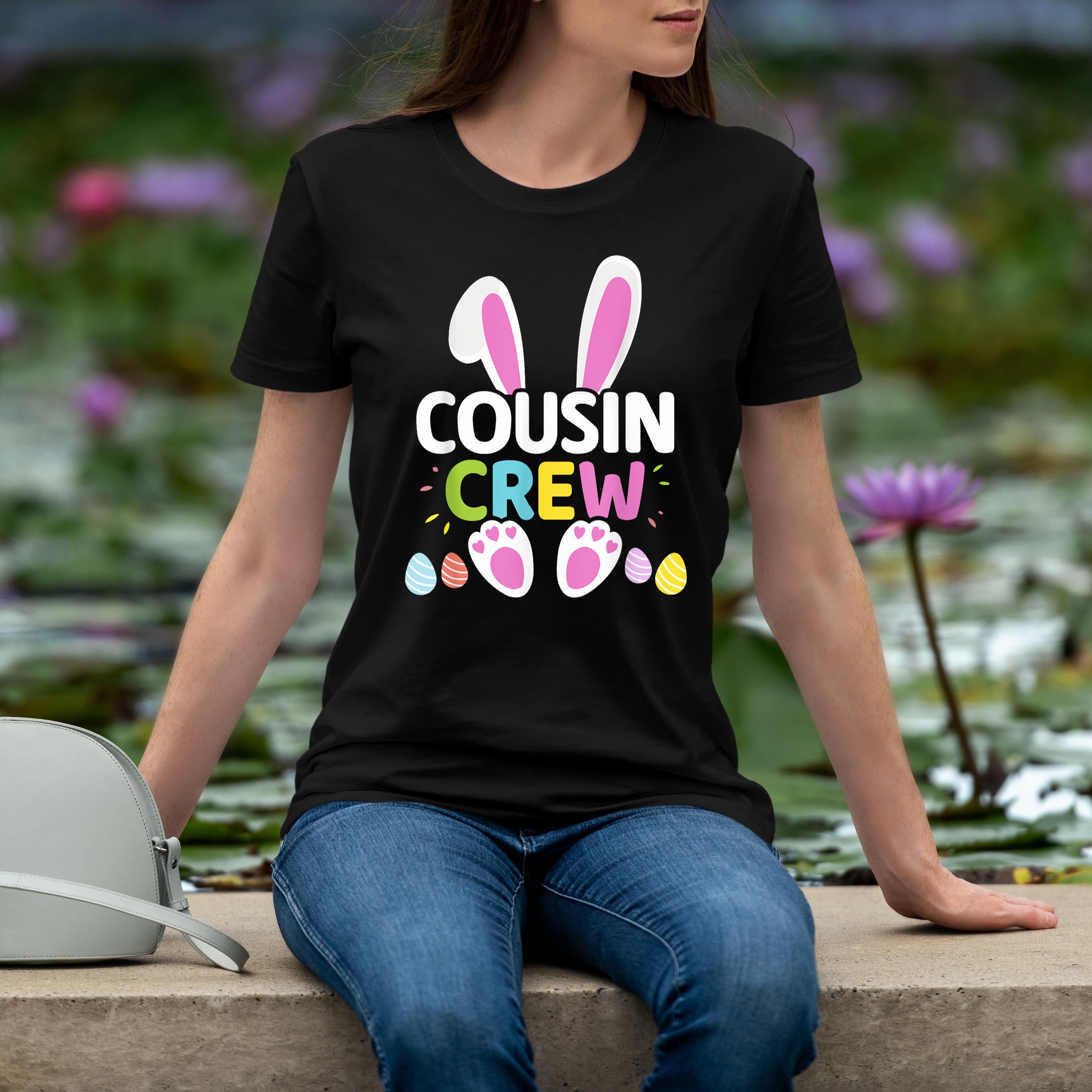 Easter Cousin Crew With Bunny And Eggs For Family Shirt 